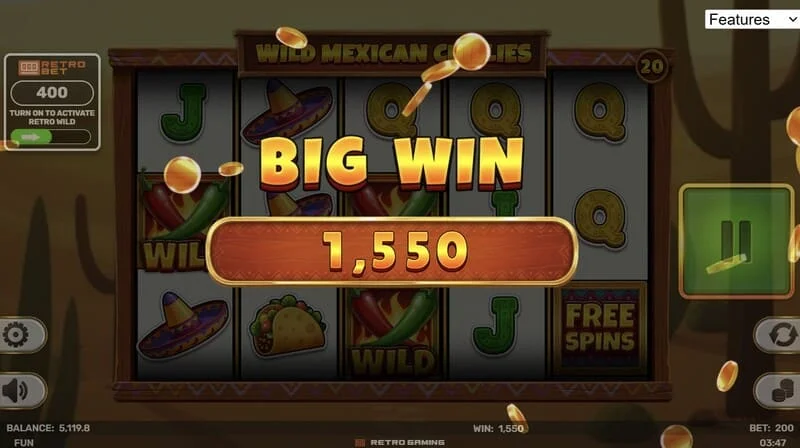 Wild Mexican Chillies - suuri voitto Free Spins -tilassa